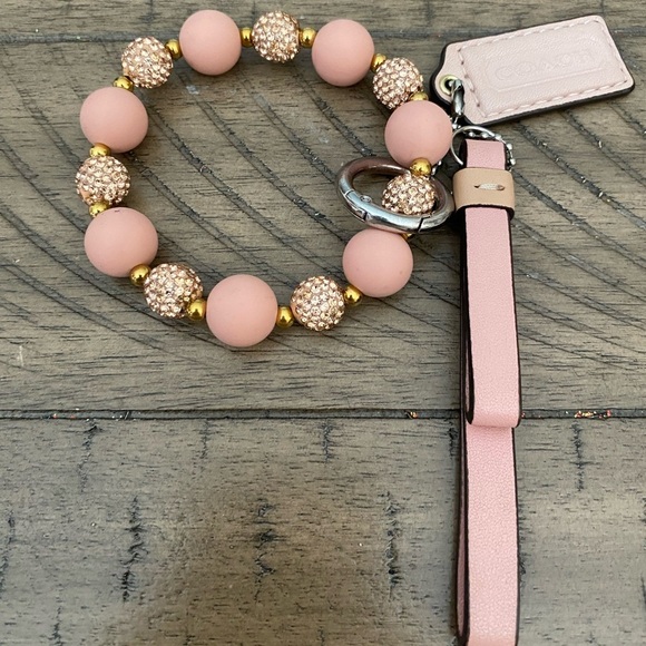 Coach Pink and Gold Key & Card Holder - Picture 1 of 4